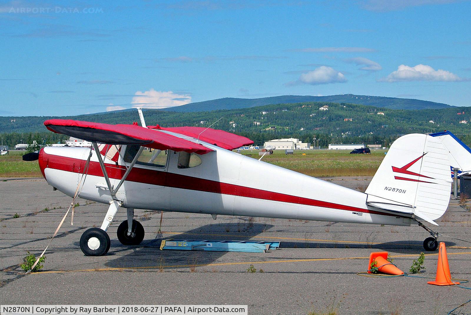 N2870N, 1947 Cessna 120 C/N 13131, N2870N   Cessna 120 [13131] Fairbanks Int'l~N 27/06/2018