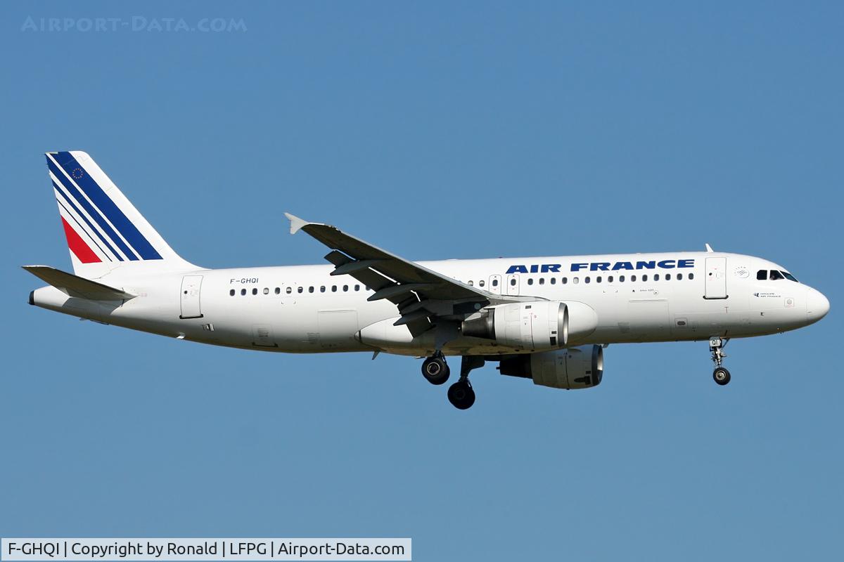 F-GHQI, 1991 Airbus A320-211 C/N 0184, at cdg
