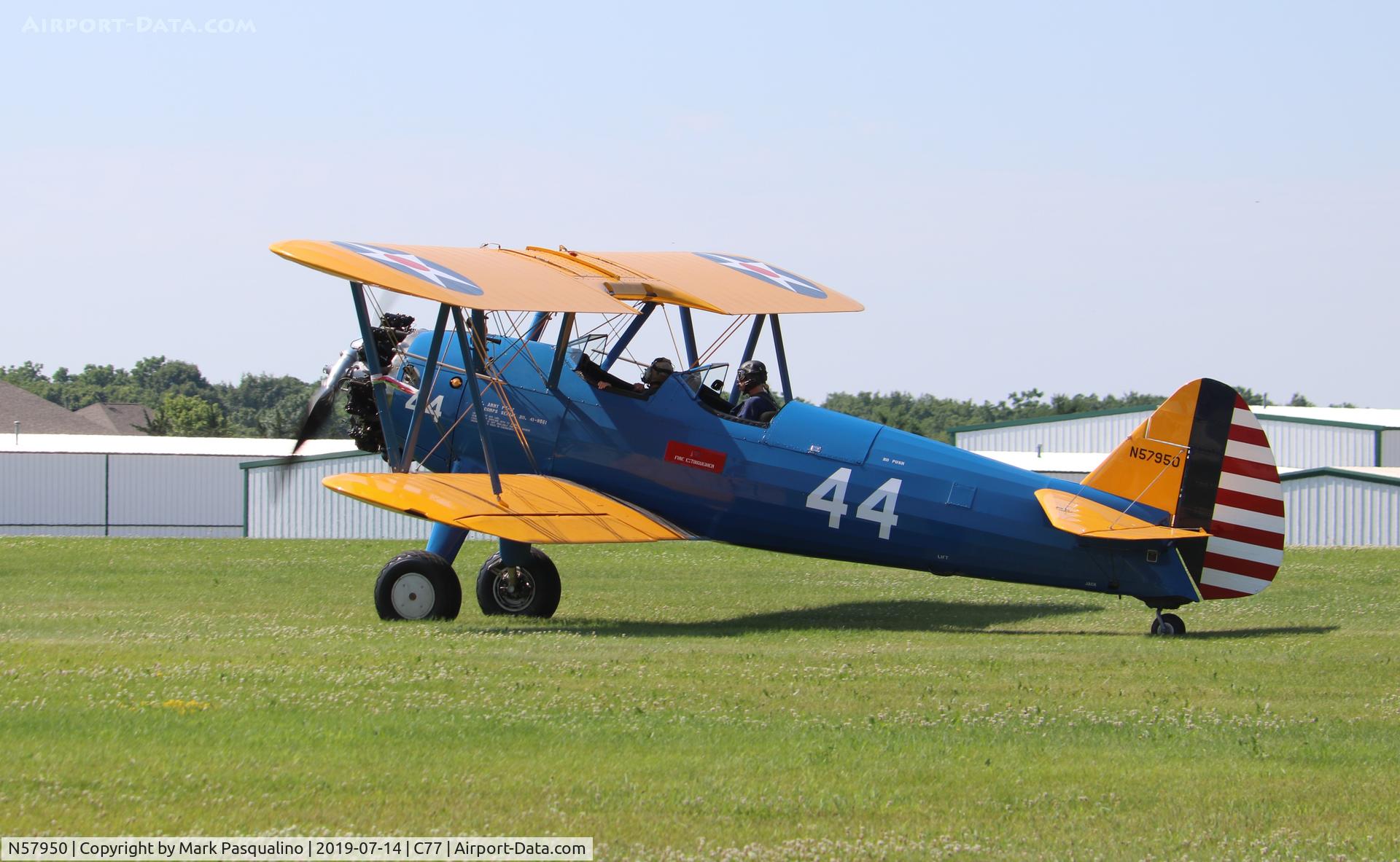 N57950, Boeing A75N1(PT17) C/N 75-2110, Stearman