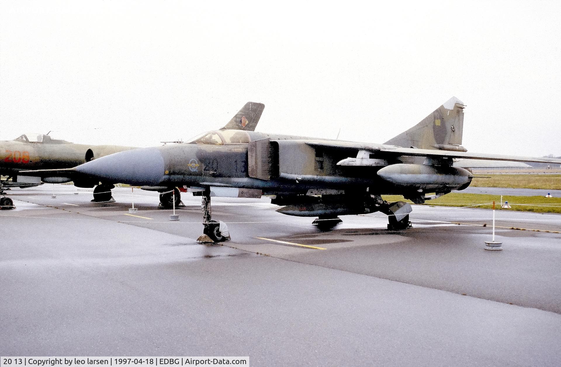 20 13, Mikoyan-Gurevich MiG-23ML C/N 0390324624, Berlin Gatow Museum 17.4.1997