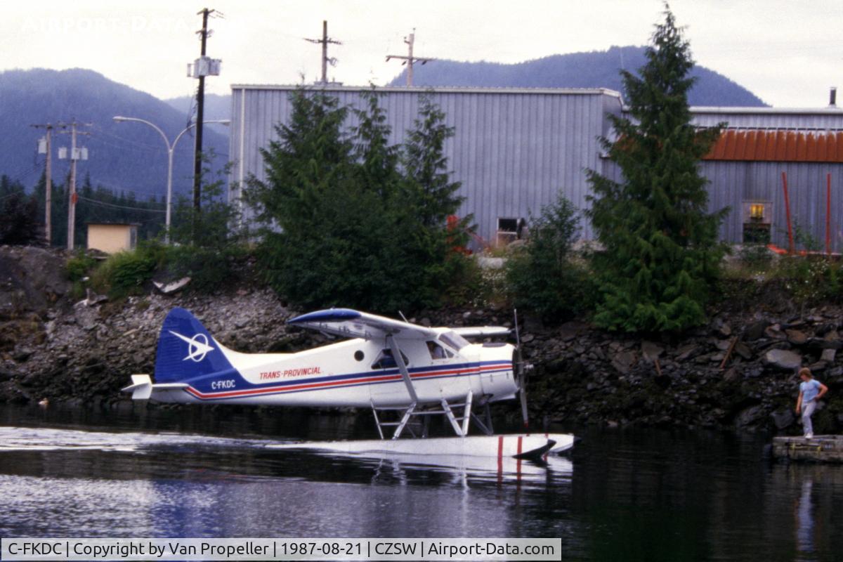 C-FKDC, 1957 De Havilland Canada DHC-2 Beaver Mk.1 C/N 1080, Trans Provincial Airlines De Havilland Canada DHC-2 Beaver I at Seal Cove Water Airport, Prince Rupert, British Columbia, Canada. 1987
