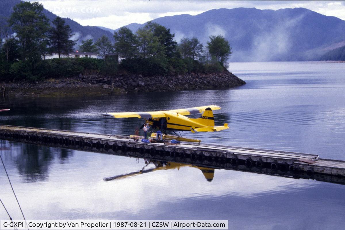 C-GXPI, 1956 De Havilland Canada DHC-2 Beaver I C/N 1214, De Havilland Canada DHC-2 Beaver I at Seal Cove Water Airport, Prince Rupert, British Columbia, Canada. 1987