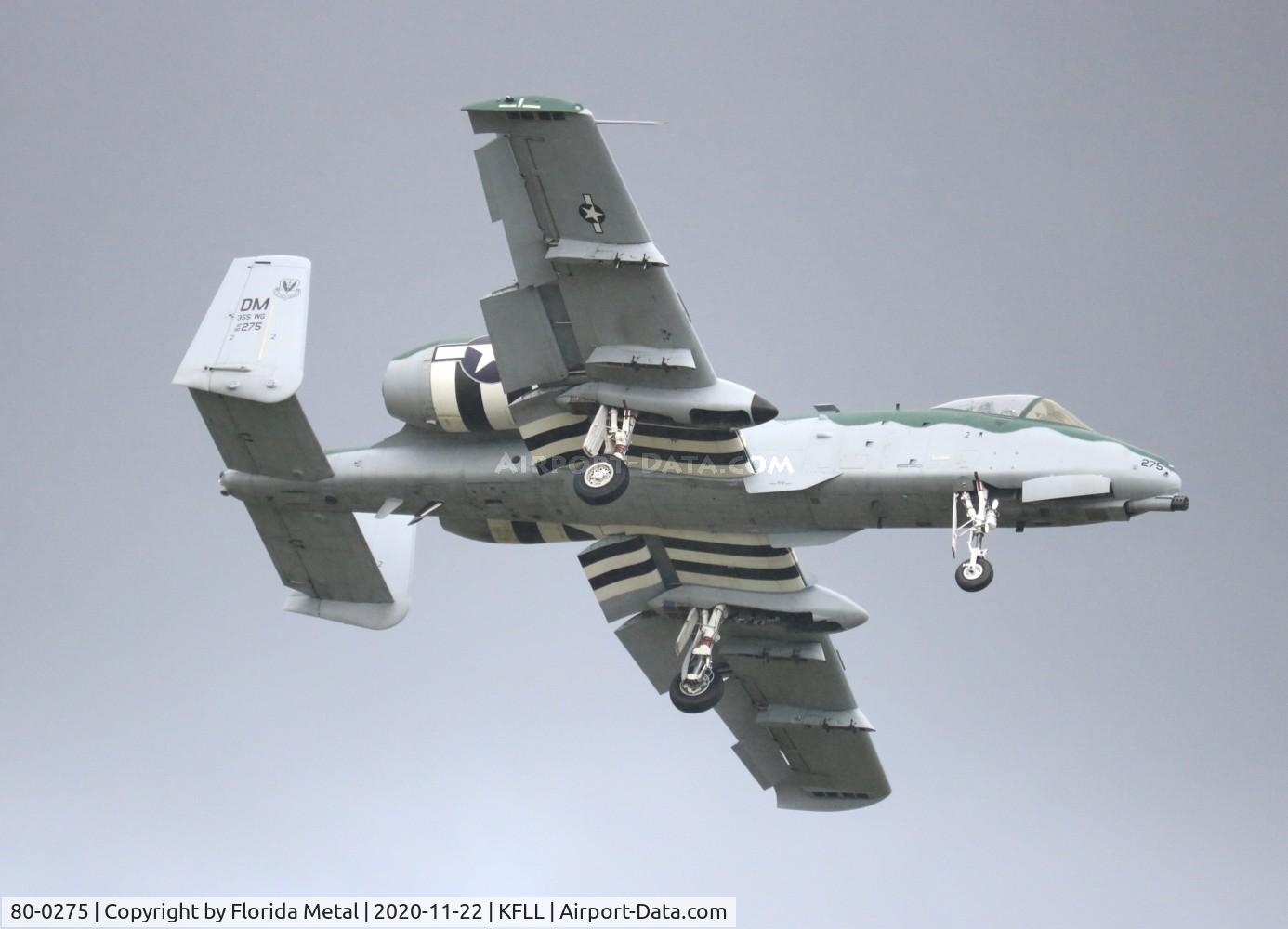 80-0275, 1980 Fairchild Republic A-10C Thunderbolt II C/N A10-0625, FLL spotting 2020