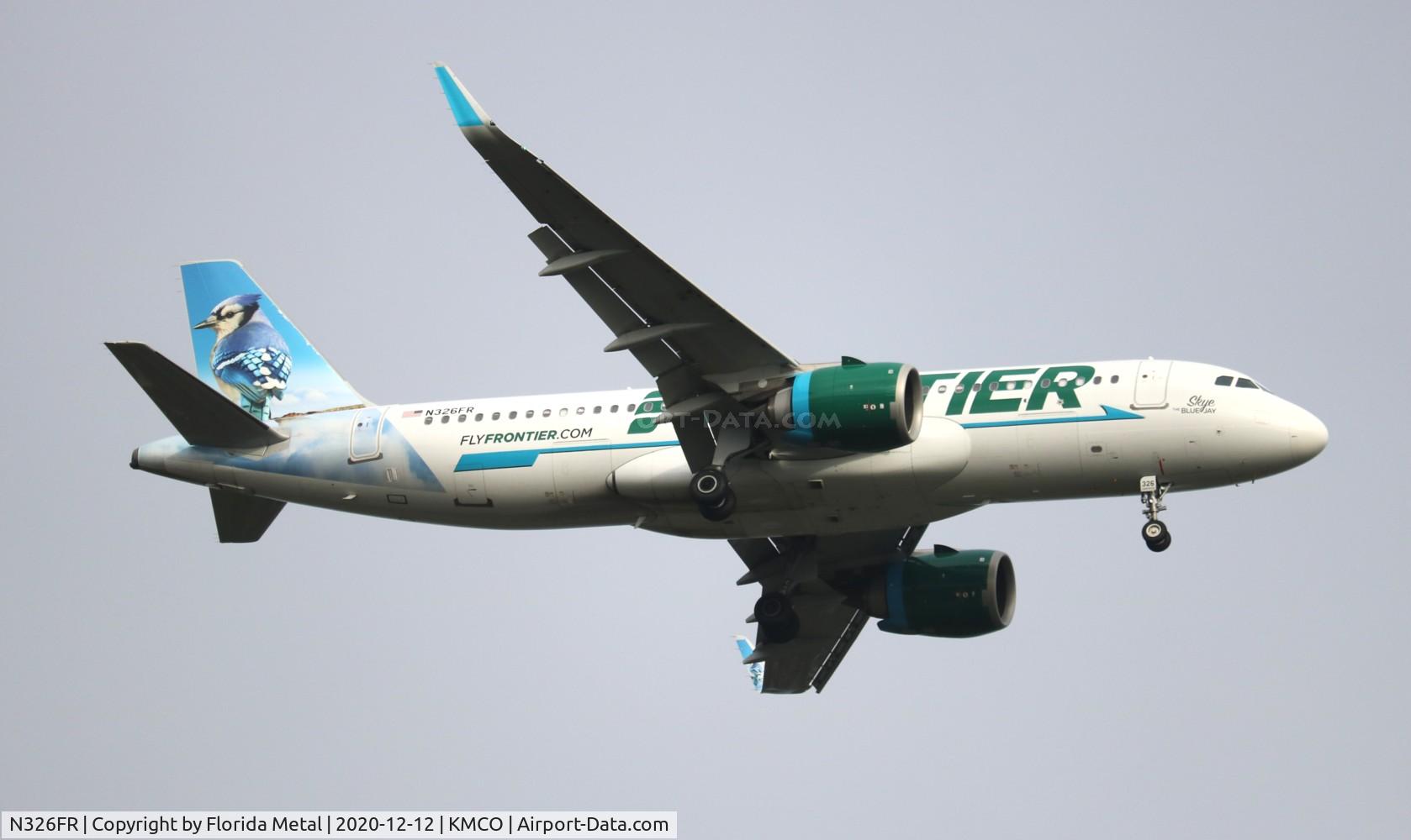 N326FR, 2018 Airbus A320-251N C/N 8102, MCO spotting 2020