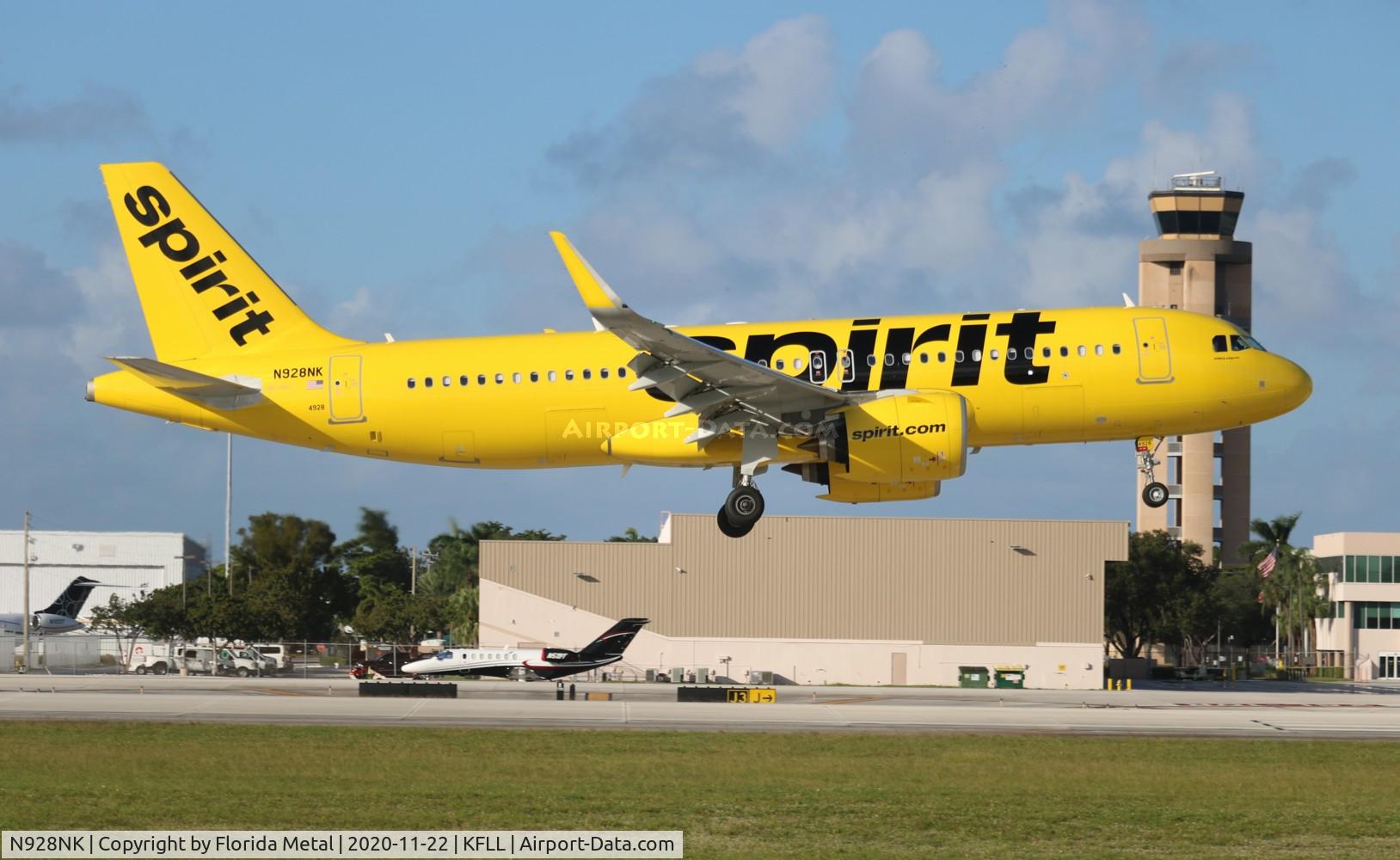 N928NK, 2019 Airbus A320-271N C/N 9152, FLL spotting 2020
