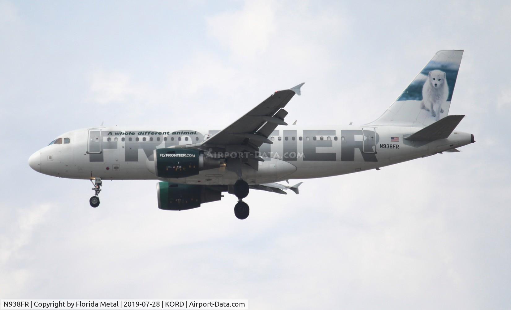 N938FR, 2005 Airbus A319-111 C/N 2406, ORD spotting 2019