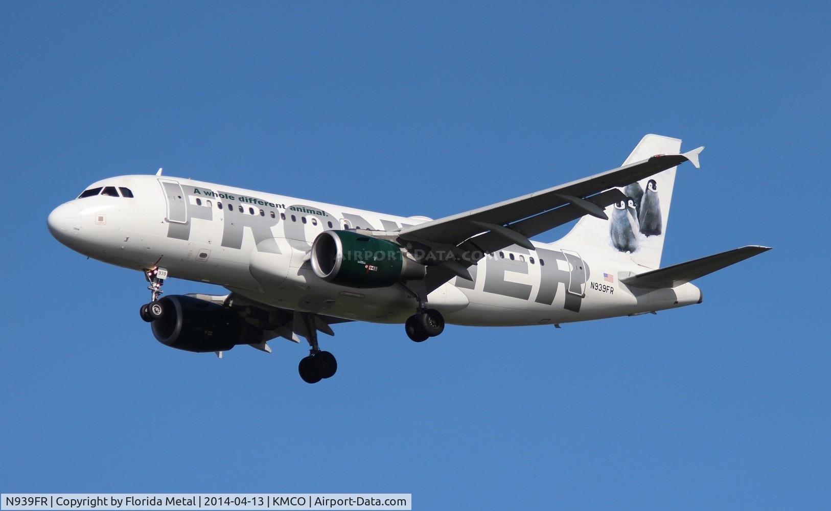 N939FR, 2005 Airbus A319-111 C/N 2448, MCO spotting 2014