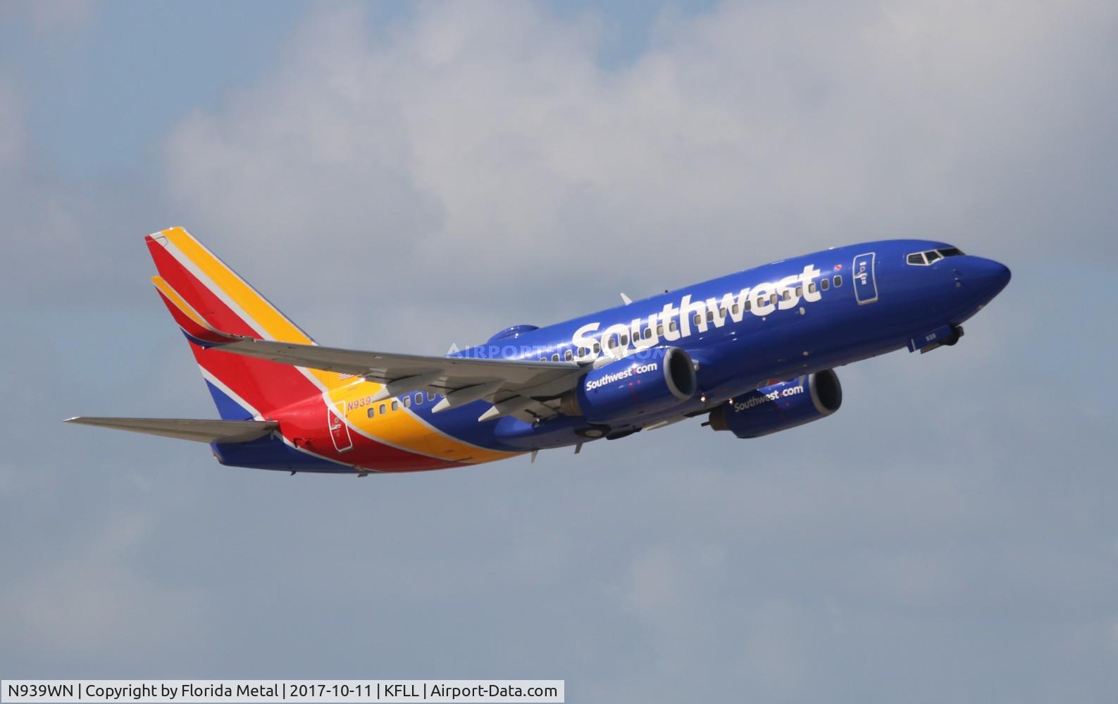 N939WN, 2009 Boeing 737-7H4 C/N 36646, FLL spotting 2017