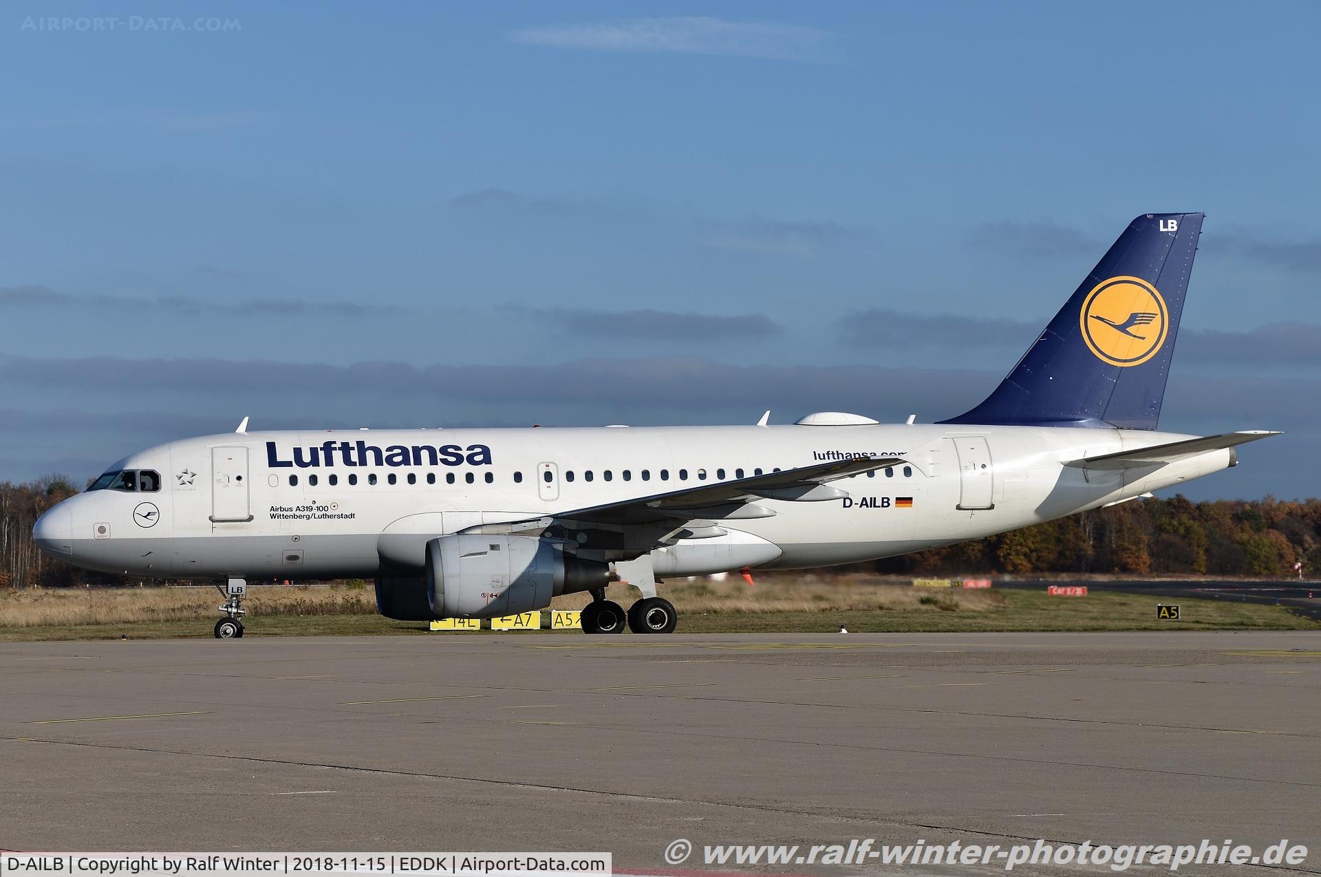 D-AILB, 1996 Airbus A319-114 C/N 610, Airbus A319-114 - LH DLH Lufthansa 'Wittenberg' - 610 - D-AILB - 15.11.2018 - CGN