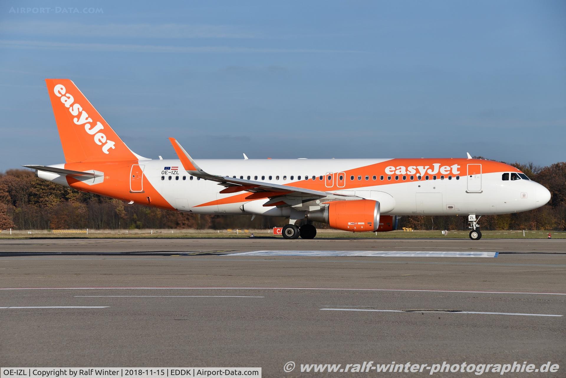OE-IZL, 2016 Airbus A320-214 C/N 6927, Airbus A320-214 (W) - EC EJU easyJet Europe - 6927 - OE-IZL - 15.11.2018 - CGN
