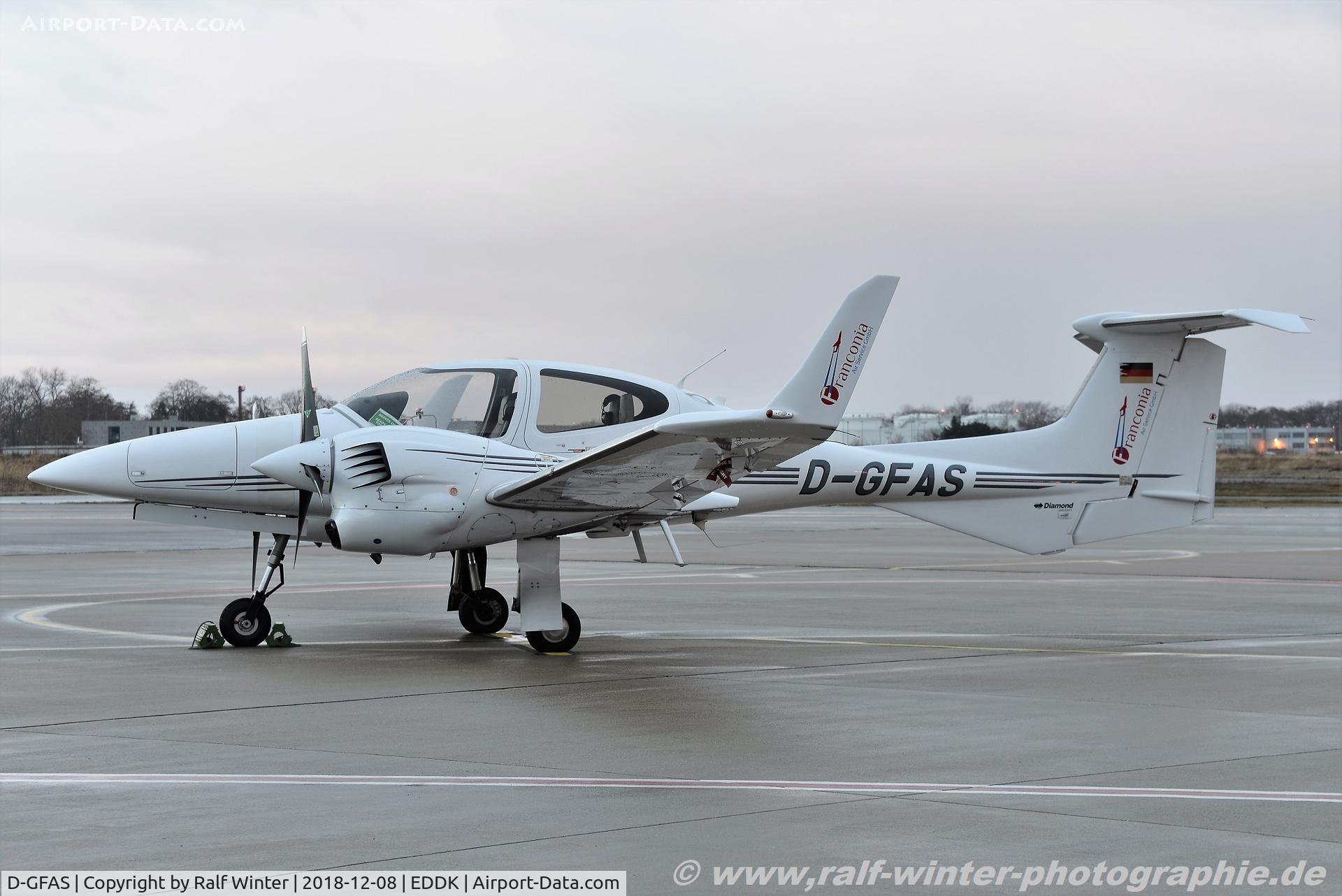 D-GFAS, Diamond DA-42 NG Twin Star C/N 42.294, Diamond Aircraft DA-42 Twin Star - Frankonia Air Service - 42.294 - D-GFAS - 08.12.2018 - CGN