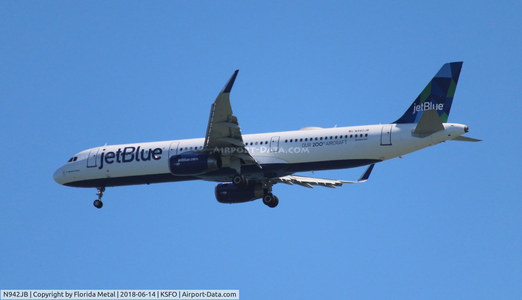N942JB, 2014 Airbus A321-231 C/N 6279, SFO spotting 2018