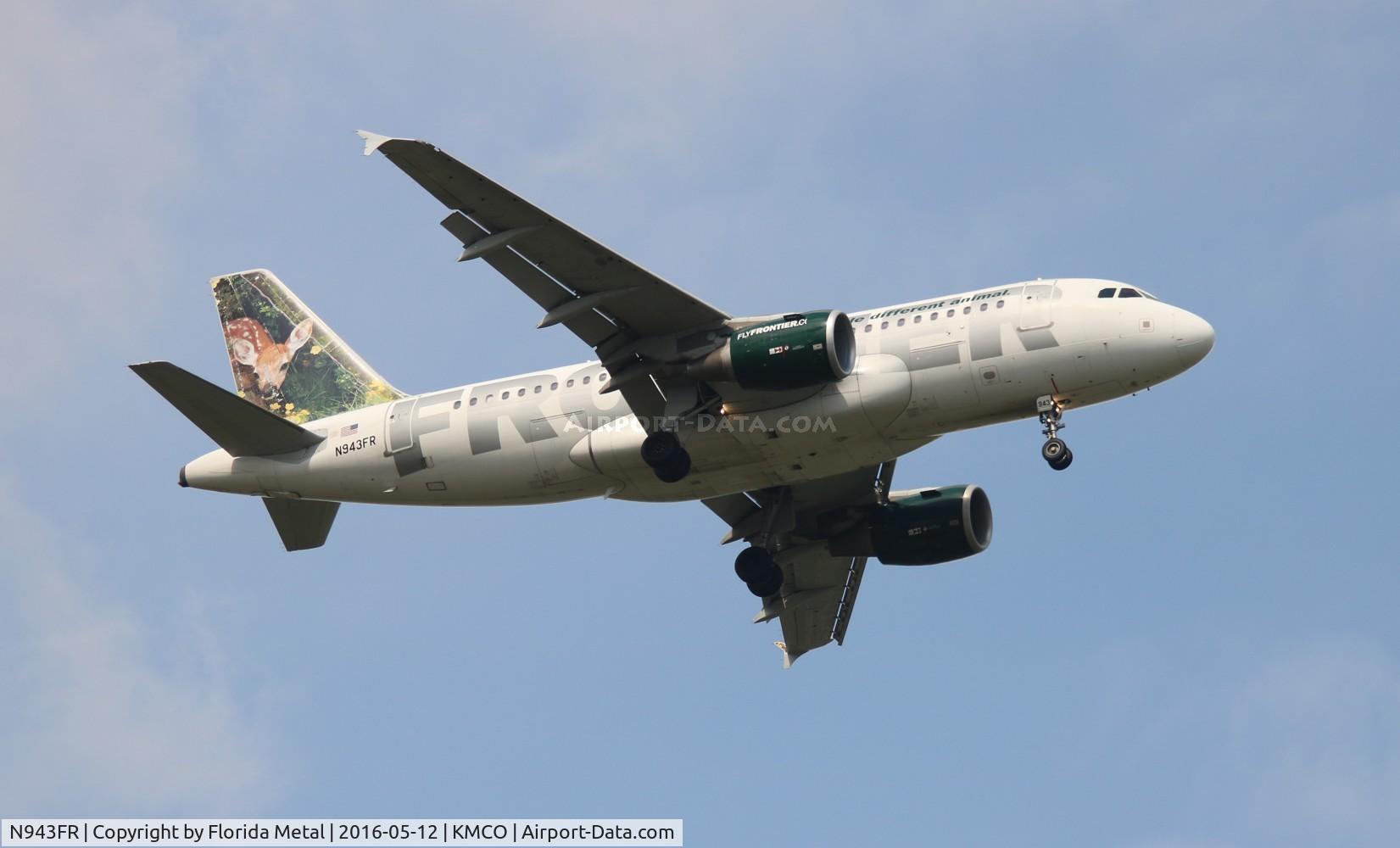 N943FR, 2005 Airbus A319-112 C/N 2518, MCO spotting 2016
