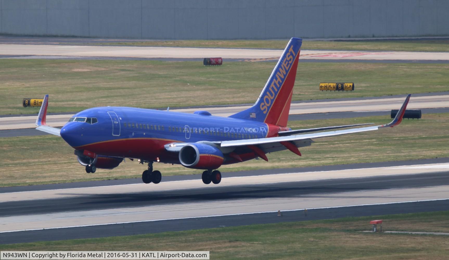 N943WN, 2010 Boeing 737-7H4 C/N 36913, ATL spotting 2016