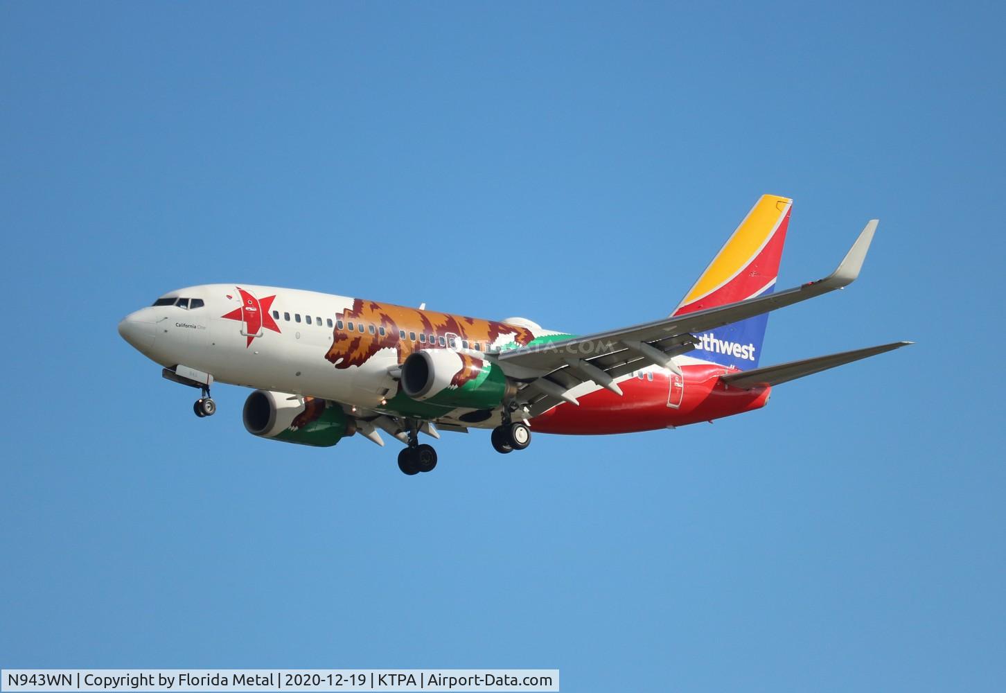 N943WN, 2010 Boeing 737-7H4 C/N 36913, TPA spotting 2020