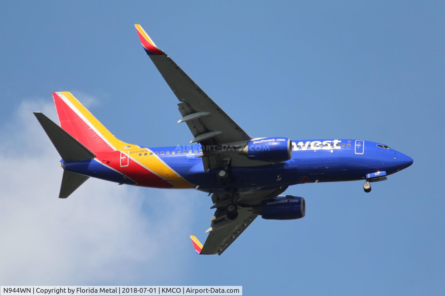 N944WN, 2010 Boeing 737-7H4 C/N 36659, MCO spotting 2018