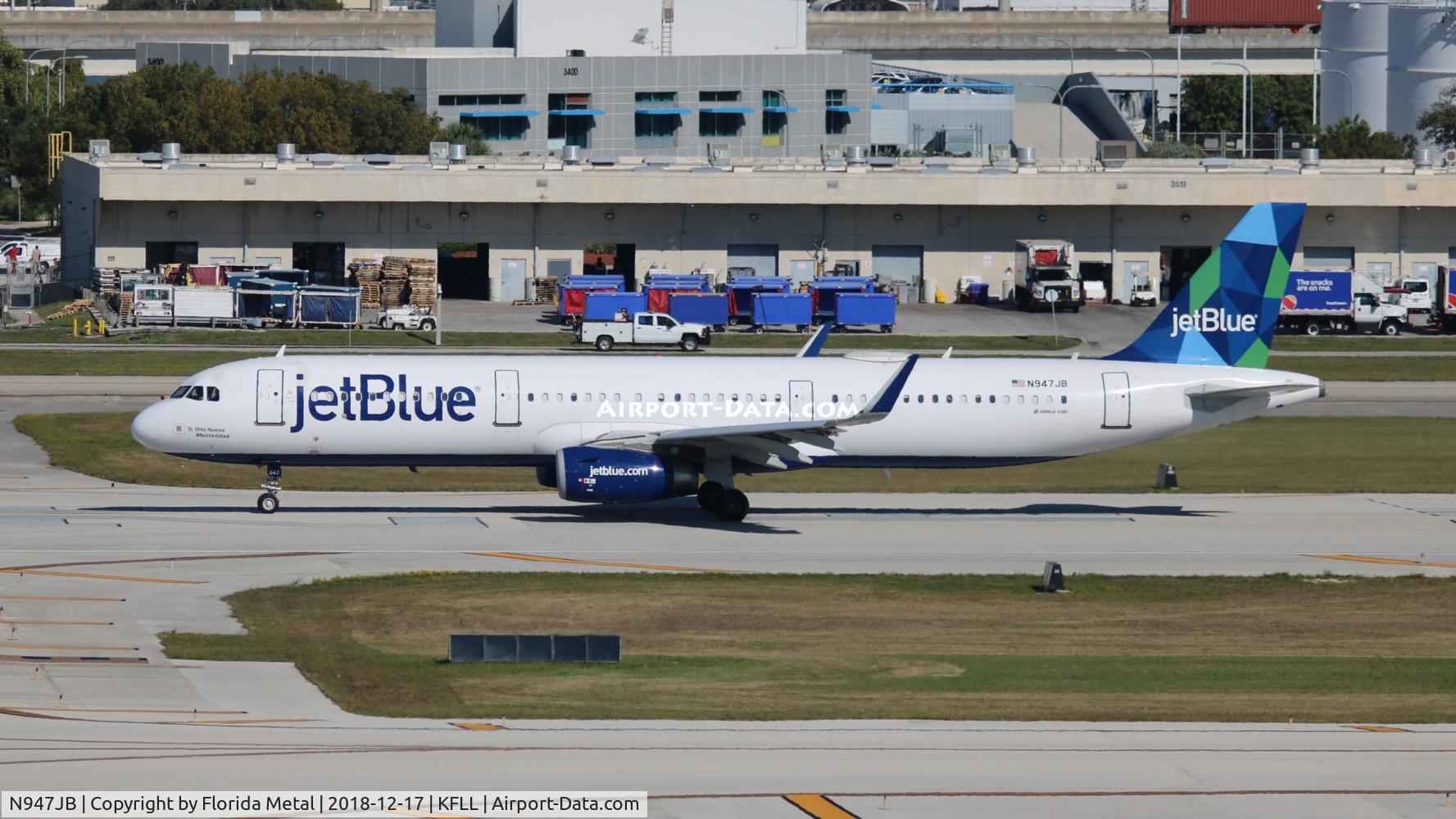 N947JB, 2015 Airbus A321-231 C/N 6448, FLL spotting 2018