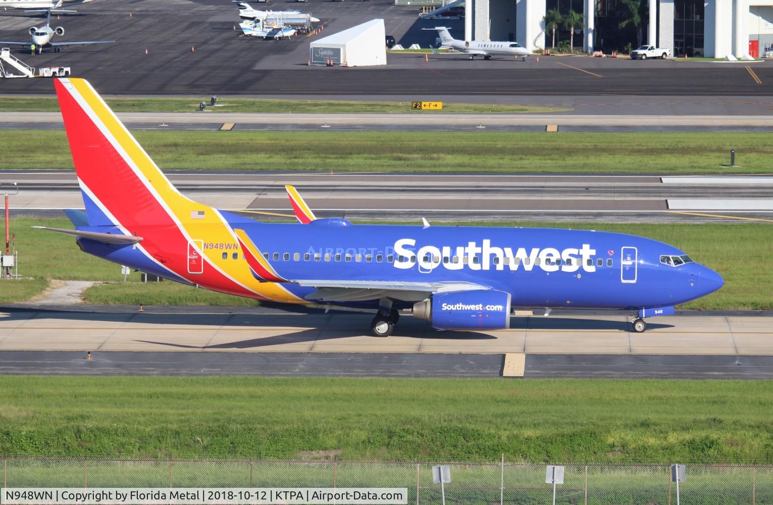 N948WN, 2010 Boeing 737-7H4 C/N 36662, TPA spotting 2018