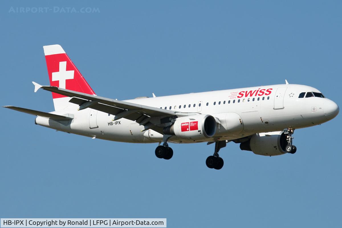HB-IPX, 1996 Airbus A319-112 C/N 612, at cdg