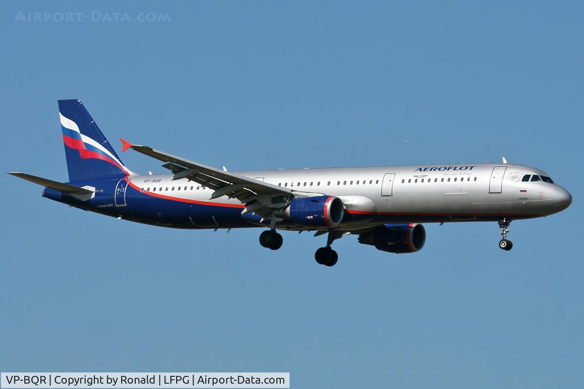 VP-BQR, 2006 Airbus A321-211 C/N 2903, at cdg