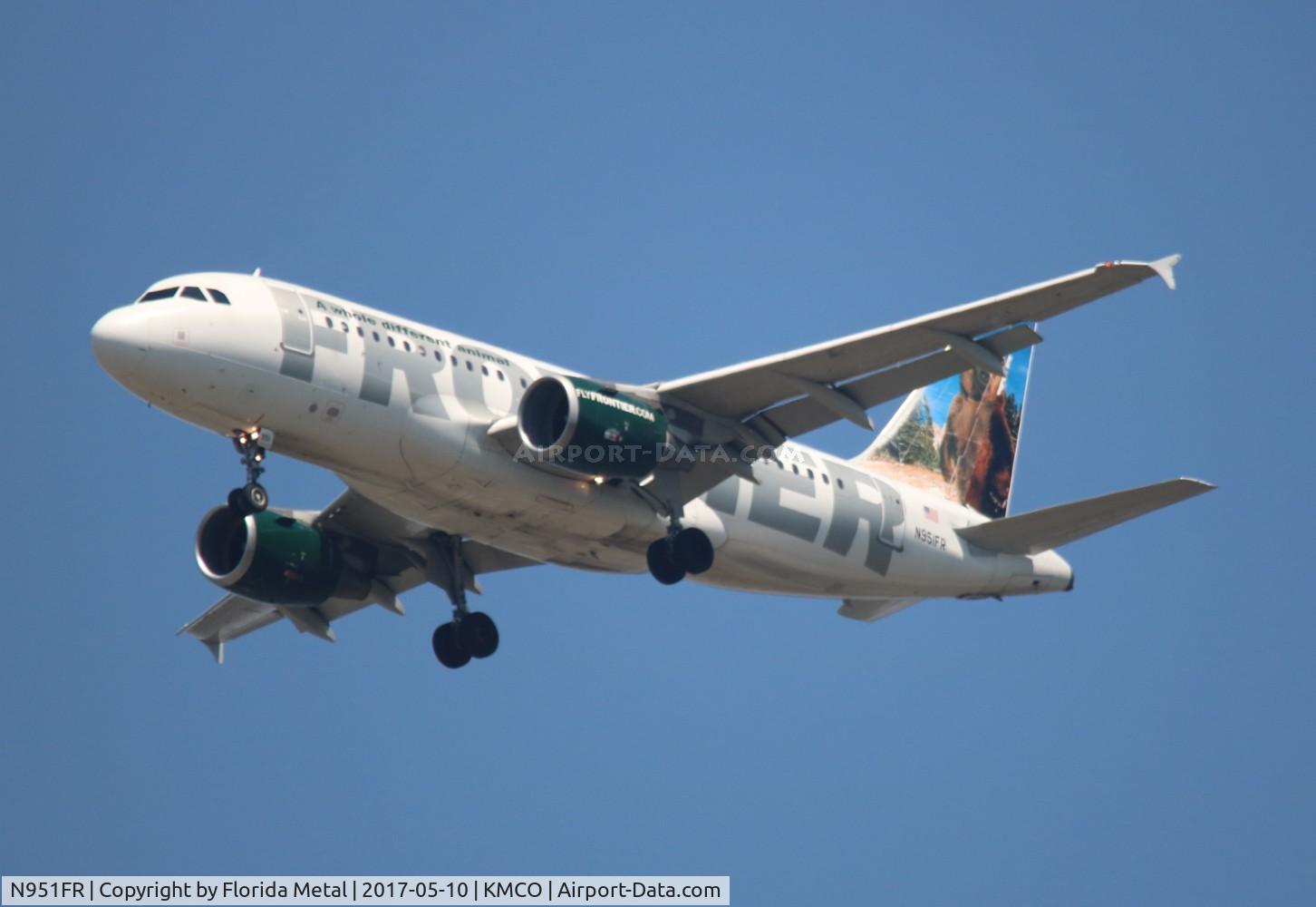 N951FR, 2009 Airbus A319-112 C/N 4127, MCO spotting 2017