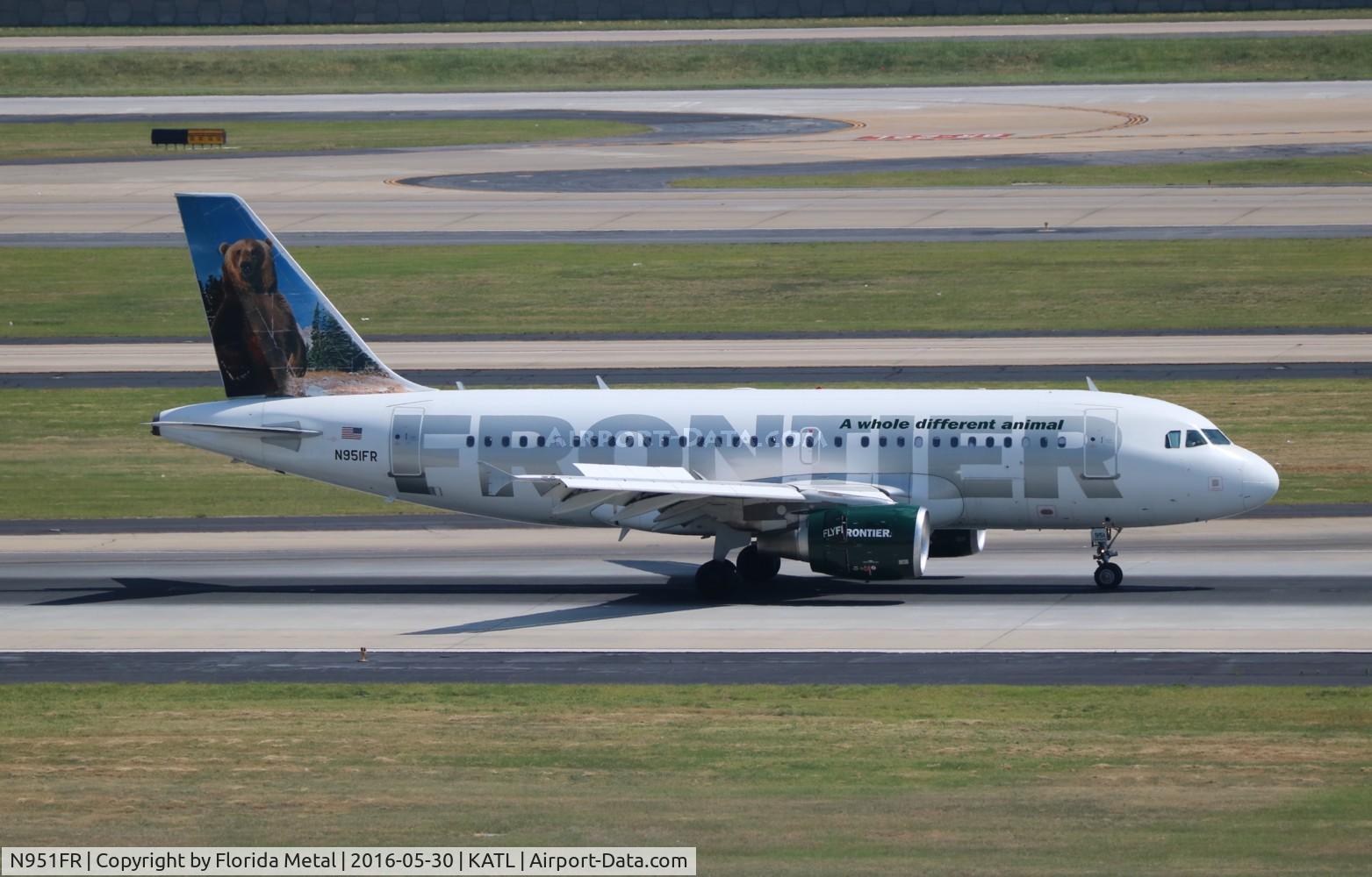 N951FR, 2009 Airbus A319-112 C/N 4127, ATL spotting 2016
