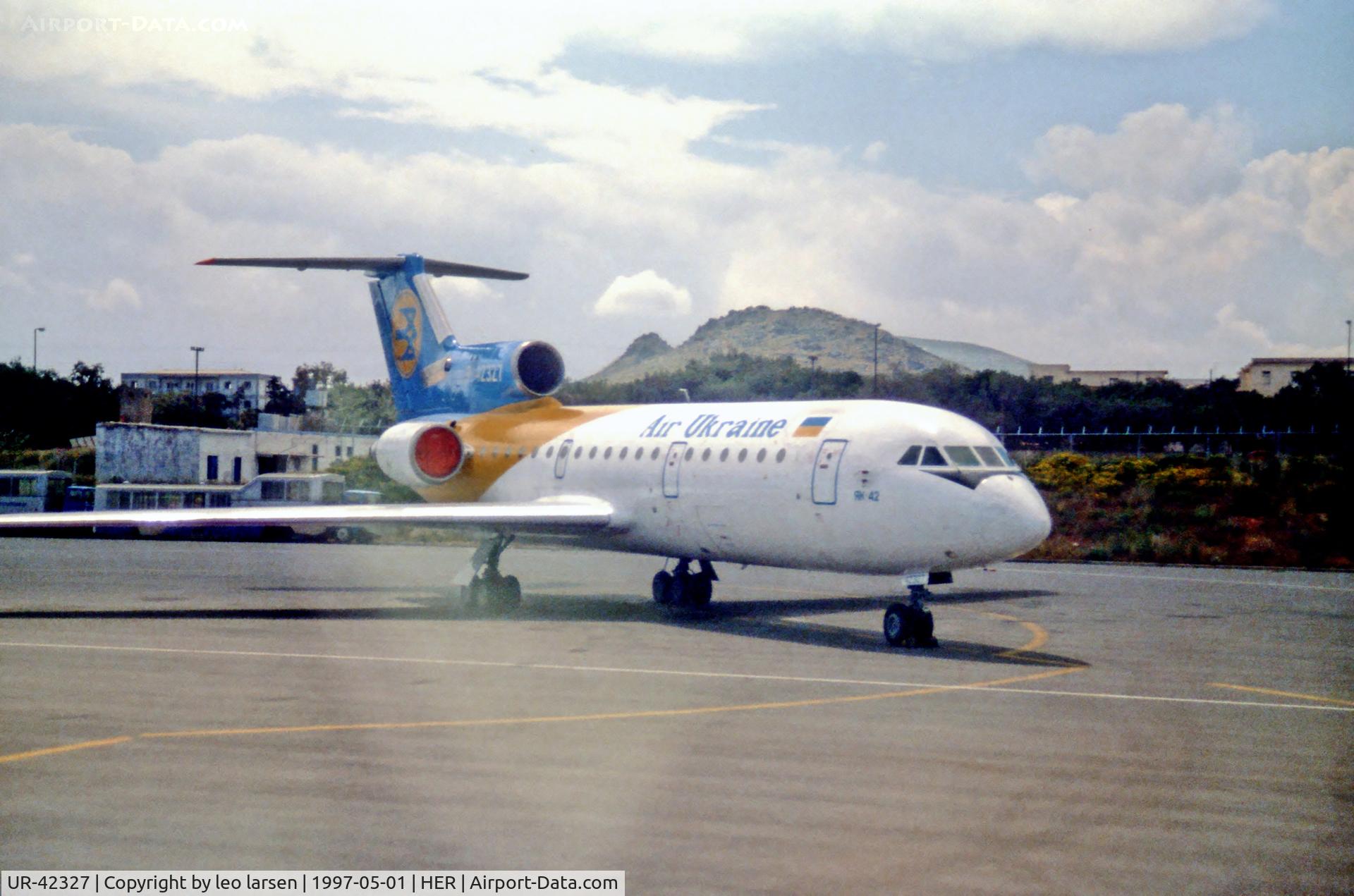 UR-42327, 1985 Yakovlev Yak-42 C/N 4520424402161, Heraklion 1.5.1997