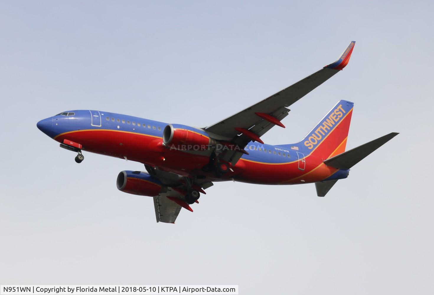 N951WN, 2010 Boeing 737-7H4 C/N 36665, TPA spotting 2018