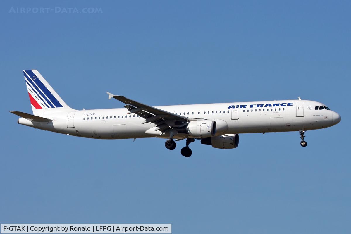 F-GTAK, 2001 Airbus A321-211 C/N 1658, at cdg