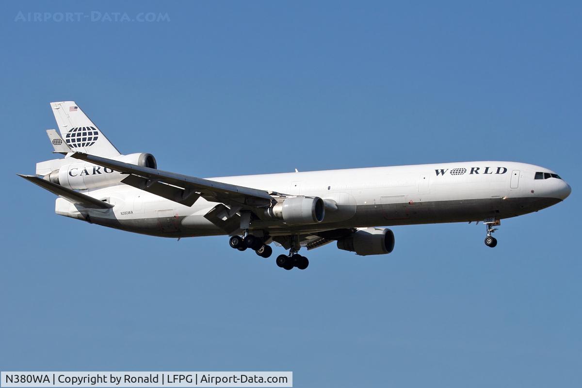 N380WA, 1990 McDonnell Douglas MD-11F C/N 48407, at cdg