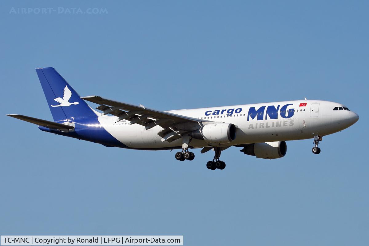 TC-MNC, Airbus A300F4-203 C/N 277, at cdg