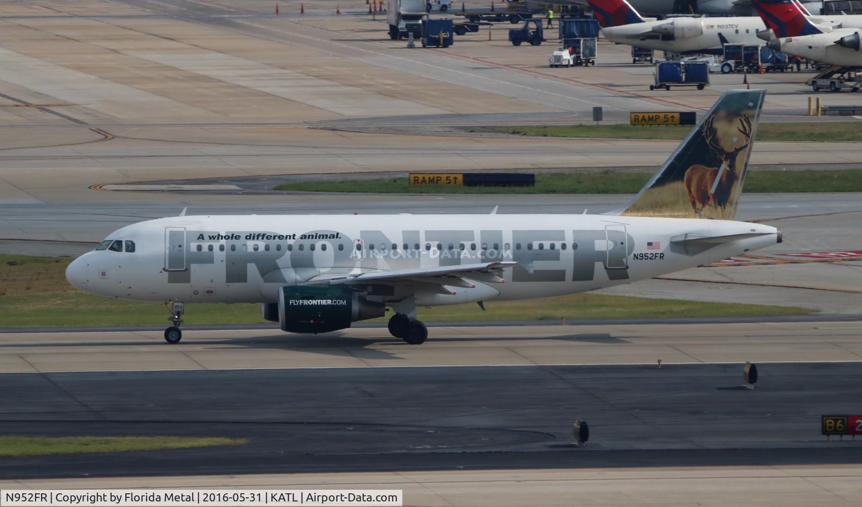 N952FR, 2010 Airbus A319-112 C/N 4204, ATL spotting 2016