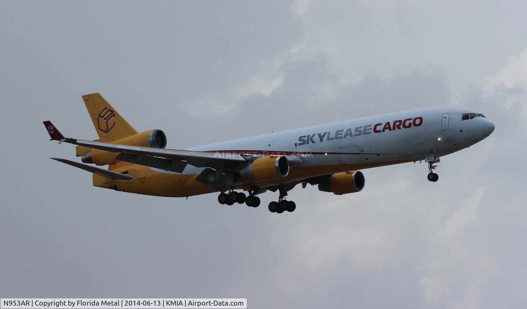 N953AR, McDonnell Douglas MD-11F C/N 48520, MIA spotting 2014