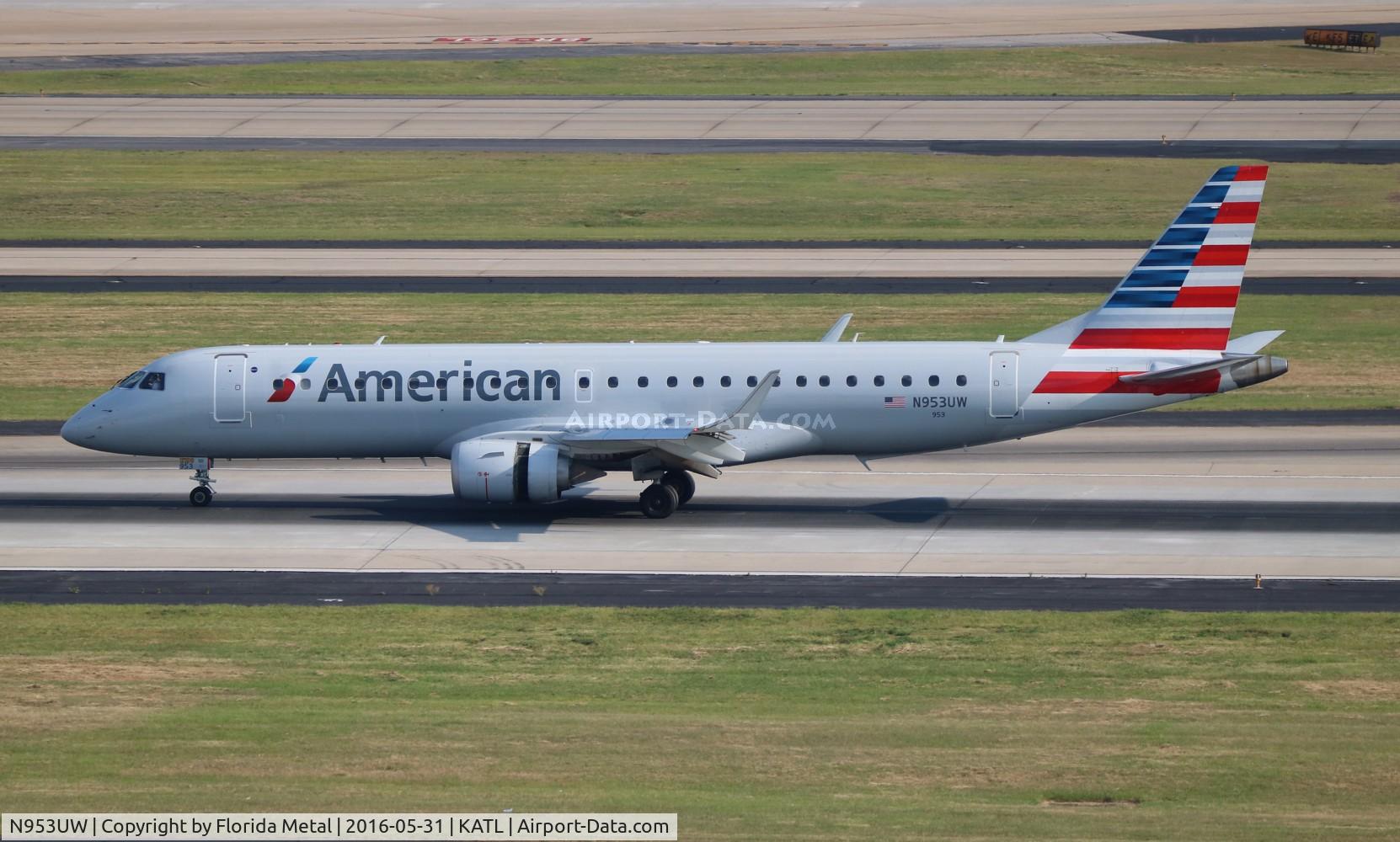 N953UW, 2007 Embraer ERJ-190-100 IGW 190AR C/N 19000133, ATL spotting 2016