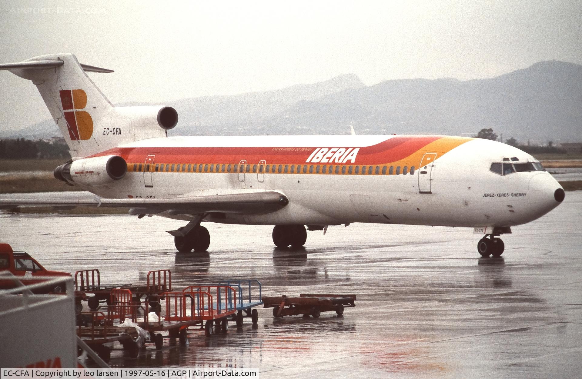 EC-CFA, 1973 Boeing 727-256 C/N 20811, Malaga 16.5.1997