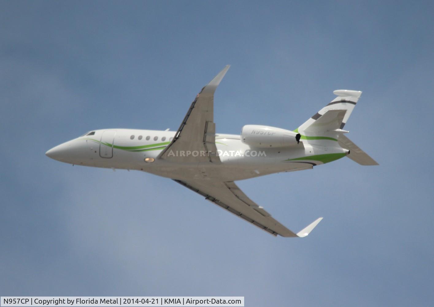 N957CP, 2013 Dassault Falcon 2000S C/N 703, MIA spotting 2014
