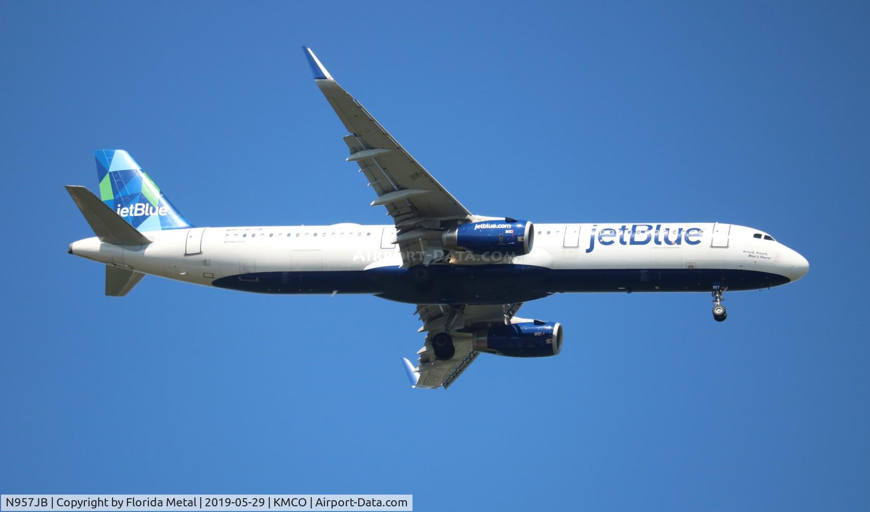 N957JB, 2015 Airbus A321-231 C/N 6809, MCO spotting 2019