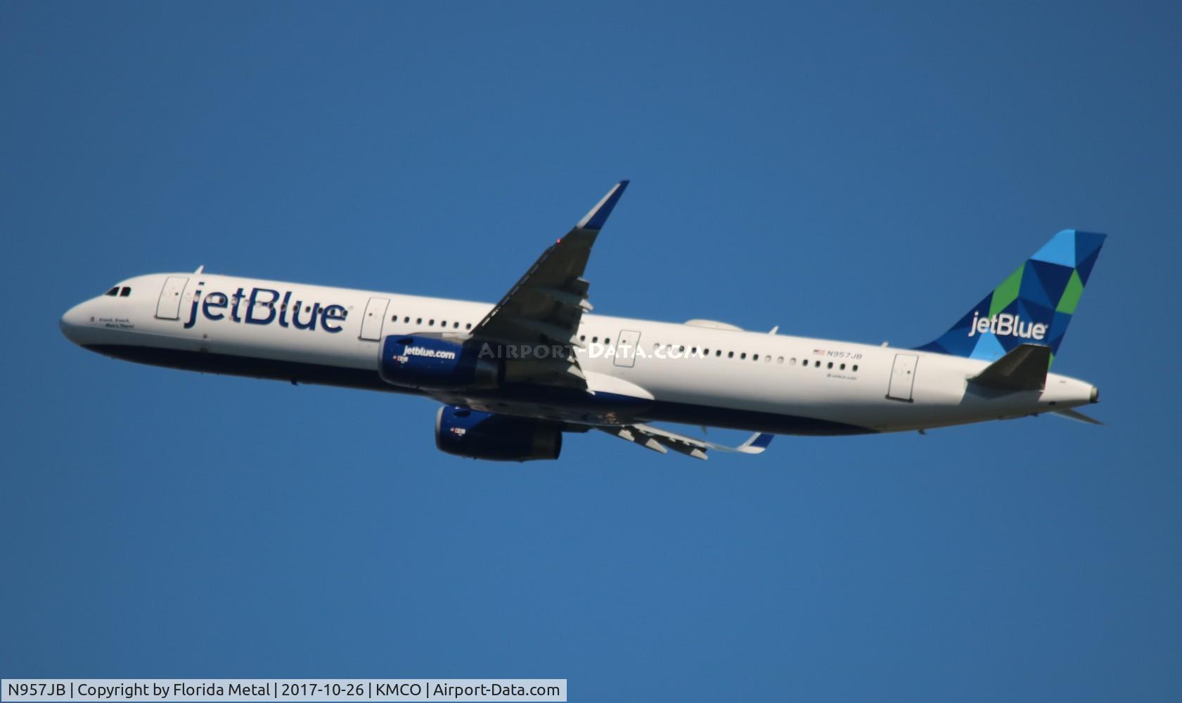 N957JB, 2015 Airbus A321-231 C/N 6809, MCO spotting 2017
