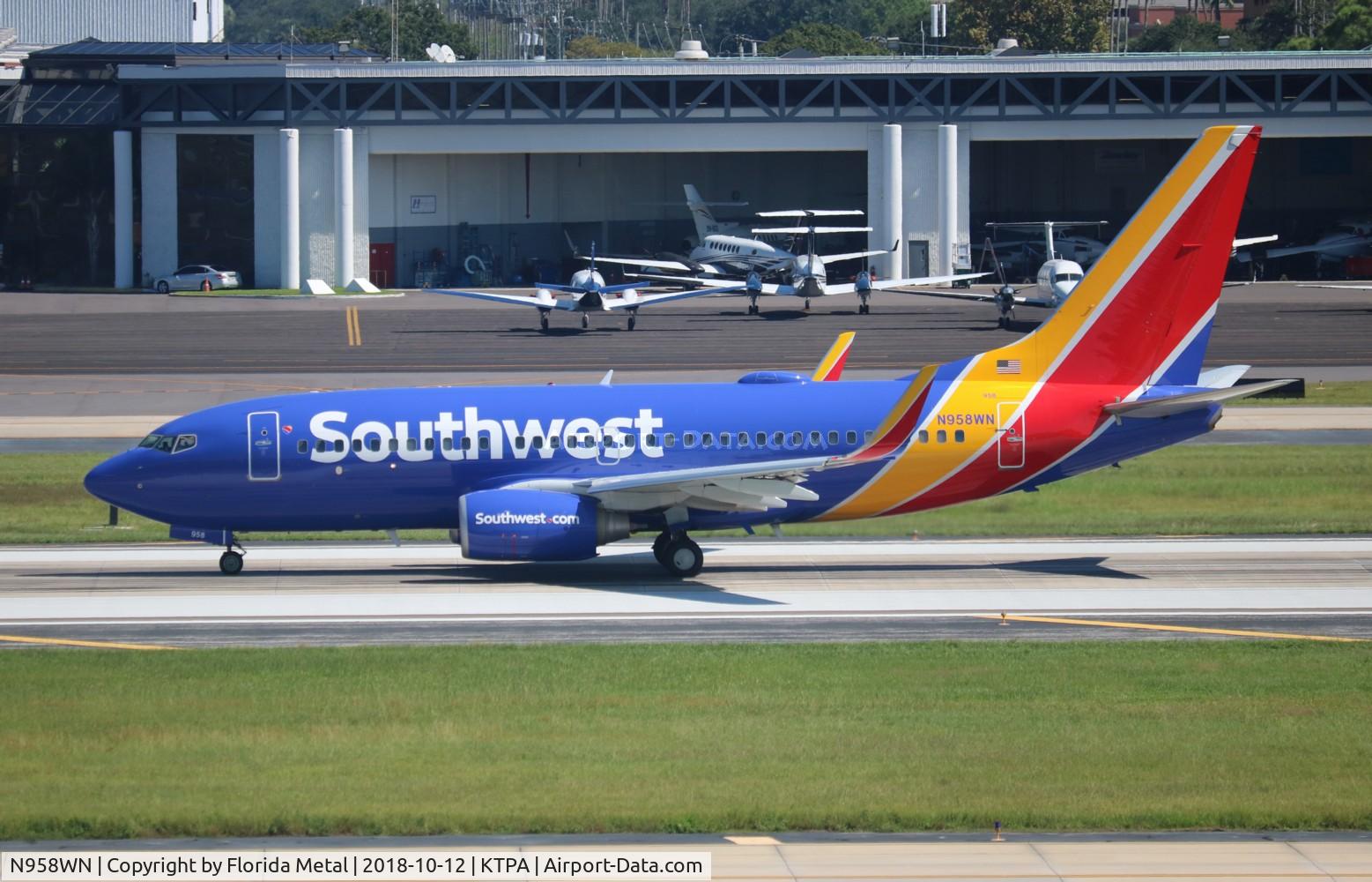 N958WN, 2011 Boeing 737-7H4 C/N 36673, TPA spotting 2018