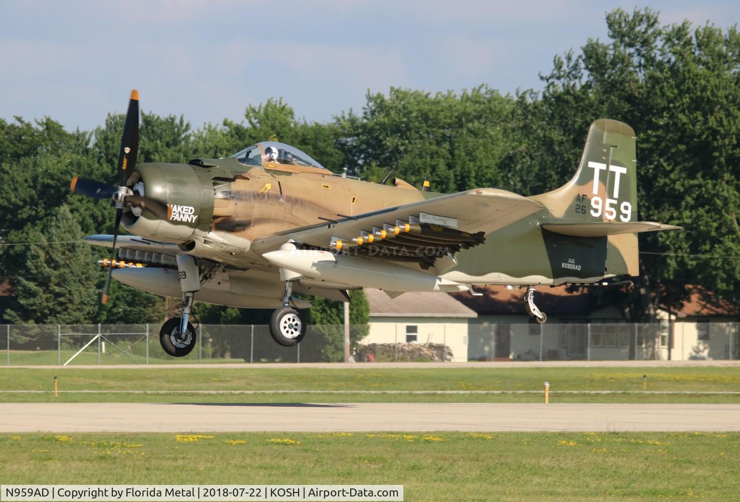 N959AD, Douglas A-1D Skyraider (AD-4NA) C/N 7759, EAA OSH 2018