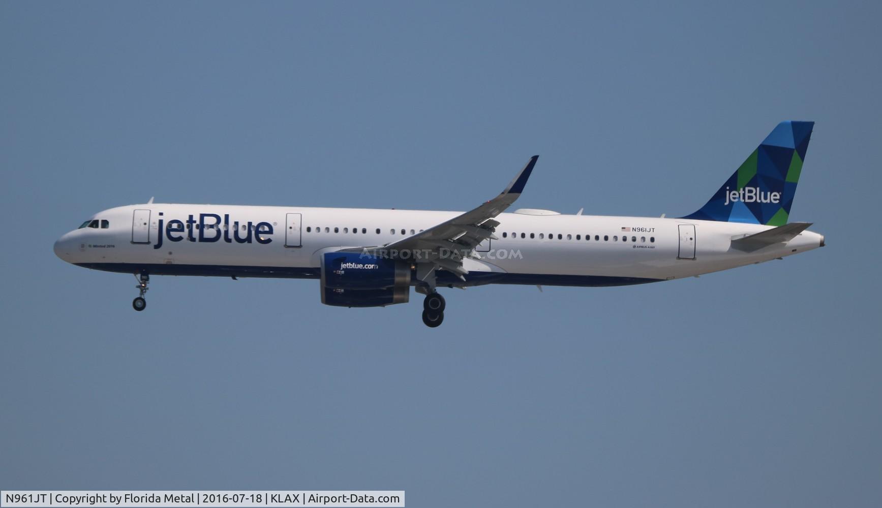 N961JT, 2016 Airbus A321-231 C/N 6930, LAX spotting 2016