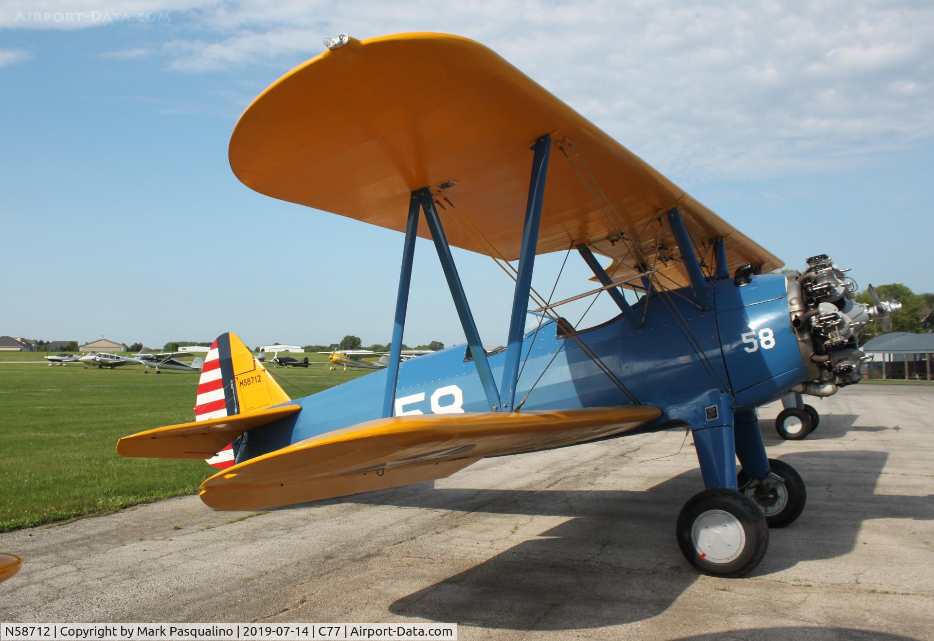 N58712, 1941 Boeing A75N1(PT17) C/N 75-341, Stearman