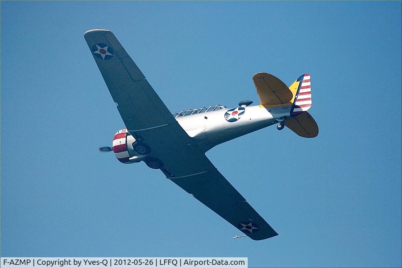 F-AZMP, North American T-6G Texan C/N 168-160, North American T-6G Texan, On display, La Ferte-Alais Airfield (LFFQ) air show 2012