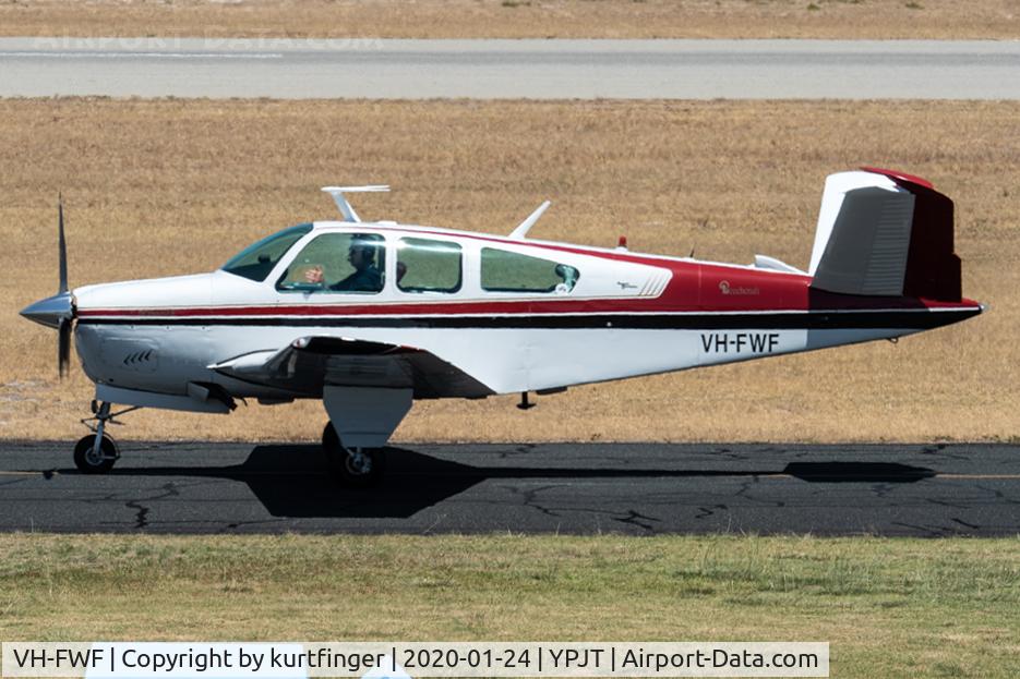 VH-FWF, 1968 Beech V35A Bonanza C/N D-8827, Beechcraft V35A sn D-8827. VH-FWF YPJT 24 January 2020
