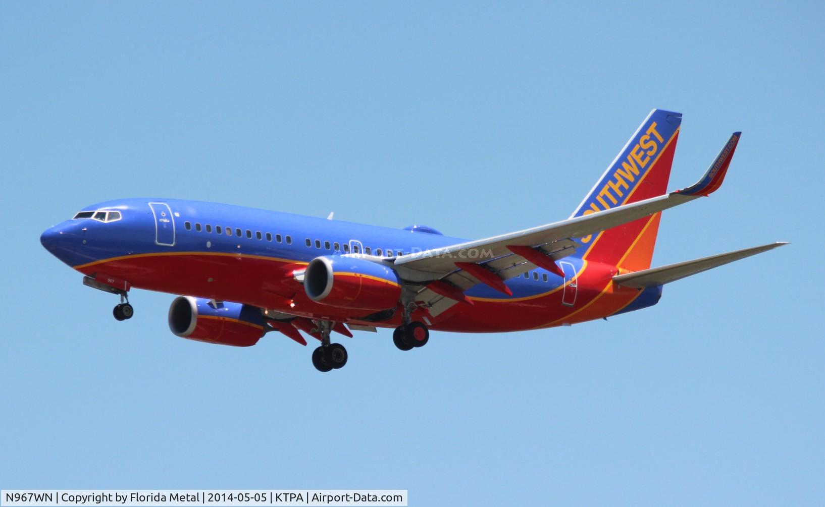 N967WN, 2011 Boeing 737-7H4 C/N 36967, TPA spotting 2014