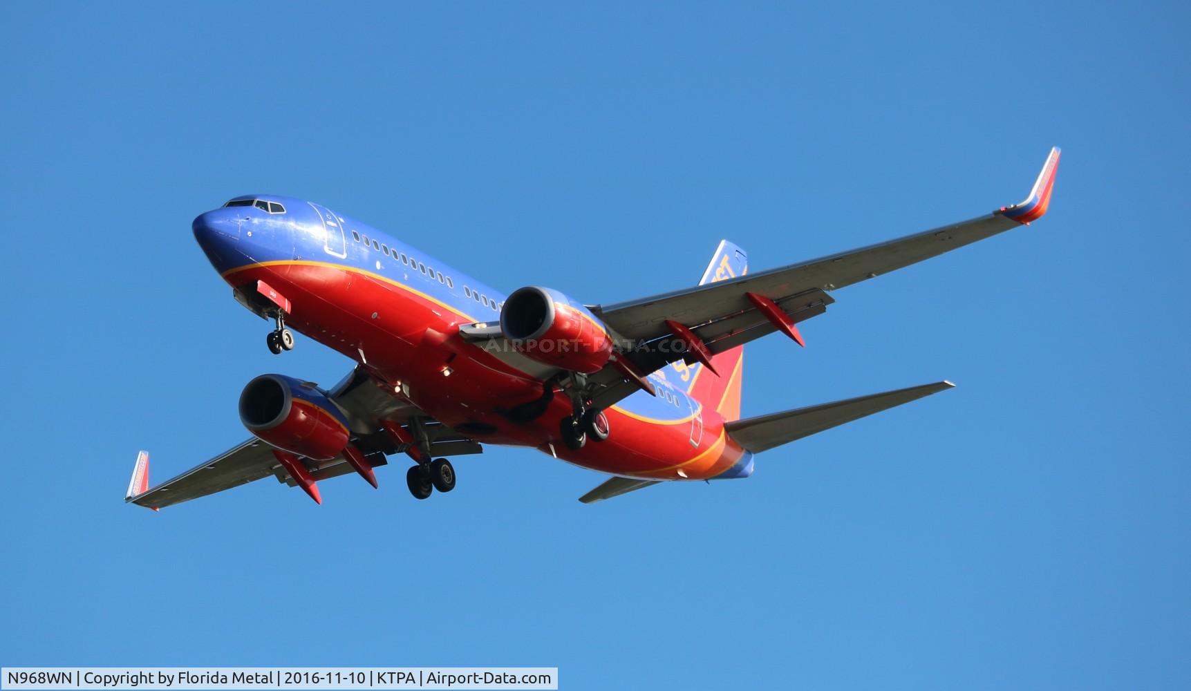 N968WN, 2011 Boeing 737-7H4 C/N 36679, TPA spotting 2016
