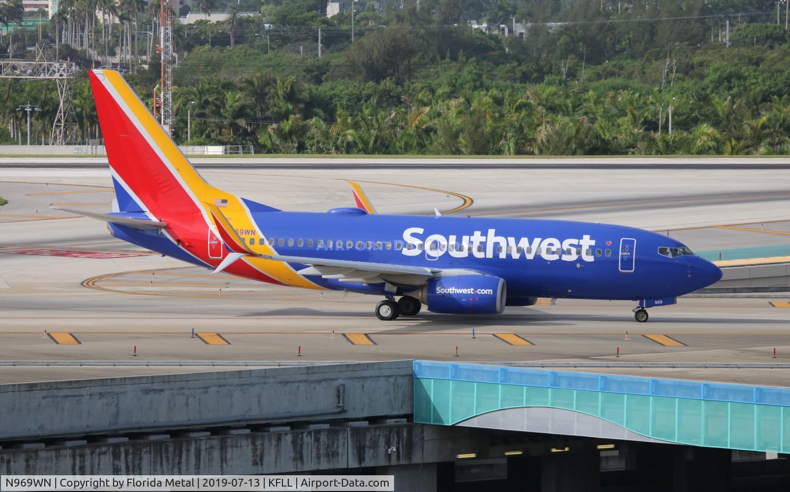 N969WN, 2011 Boeing 737-7H4 C/N 41777, FLL spotting 2019