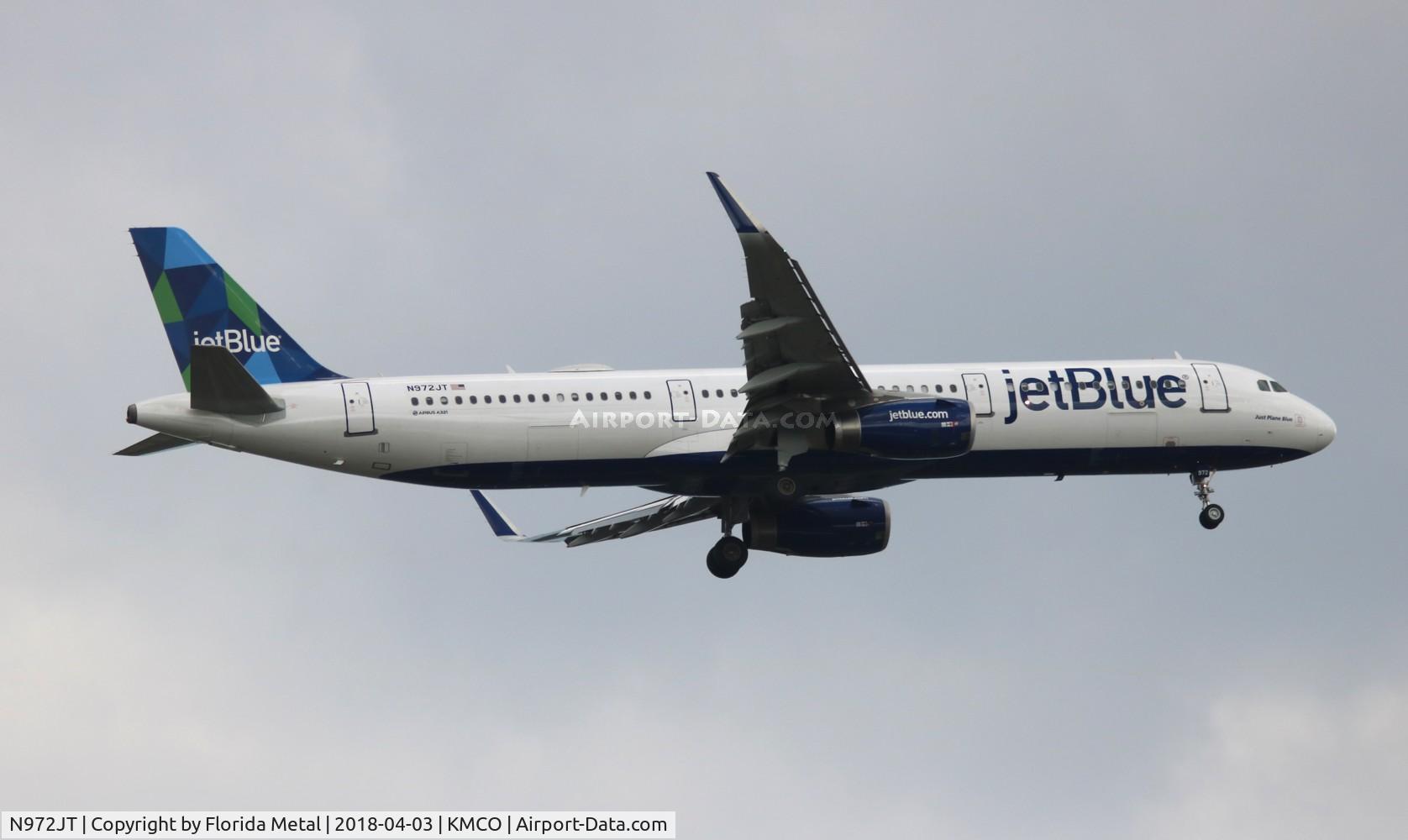 N972JT, 2016 Airbus A321-231 C/N 7455, MCO spotting 2018