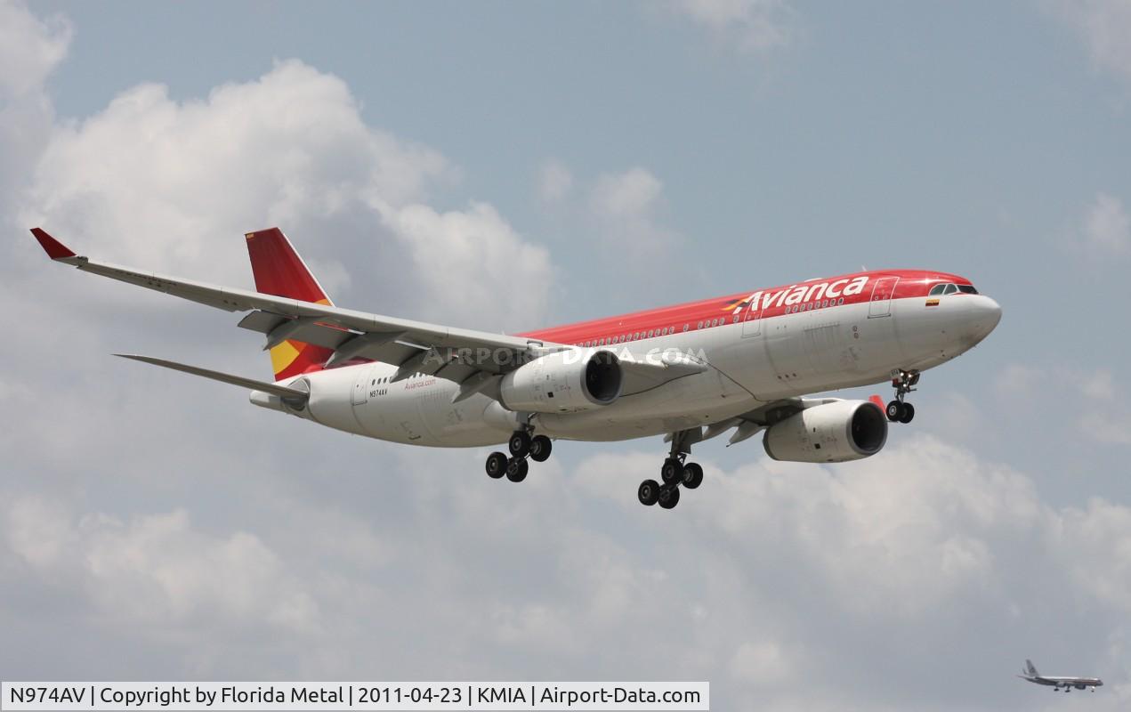 N974AV, 2011 Airbus A330-243 C/N 1208, MIA spotting 2011