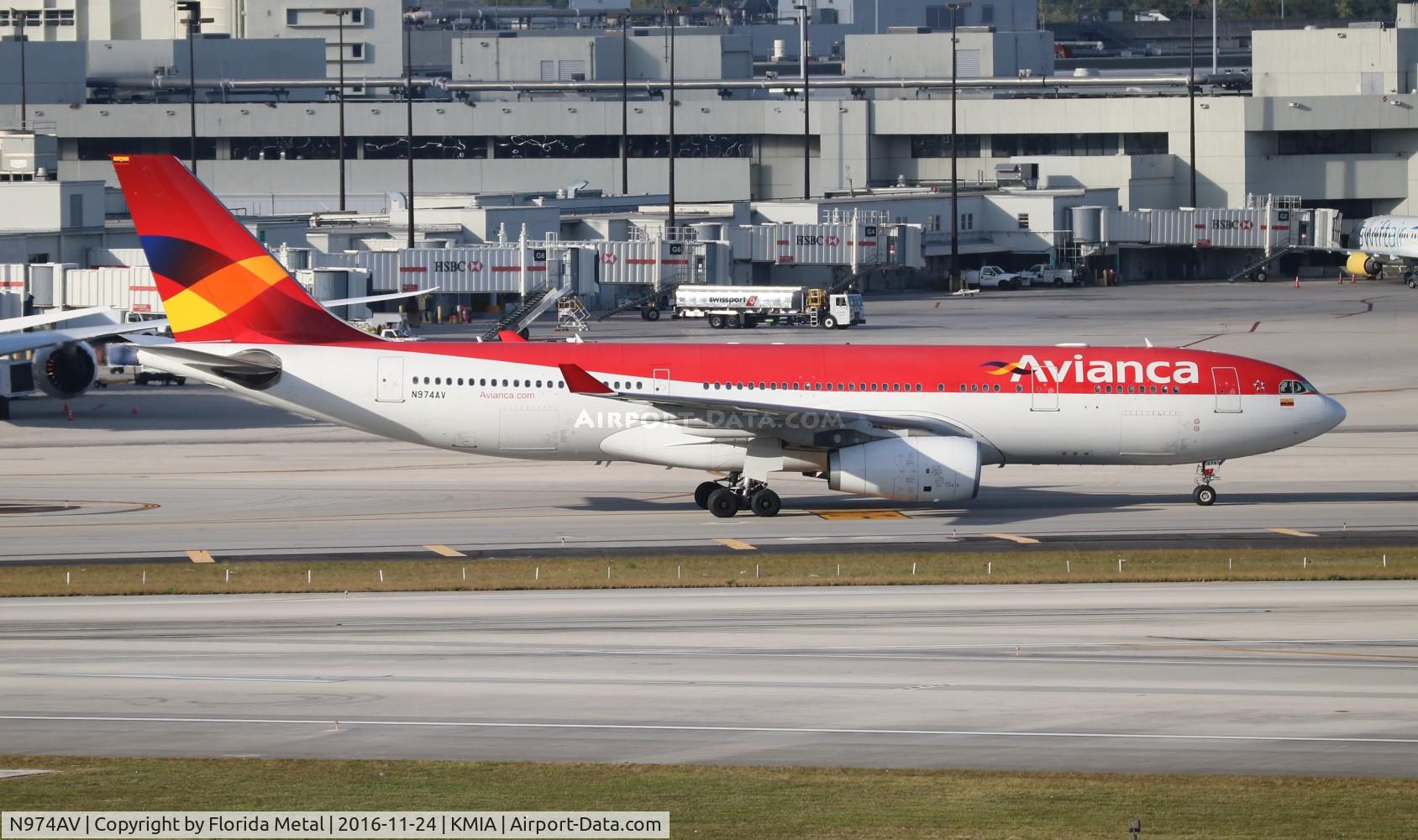 N974AV, 2011 Airbus A330-243 C/N 1208, MIA spotting 2016